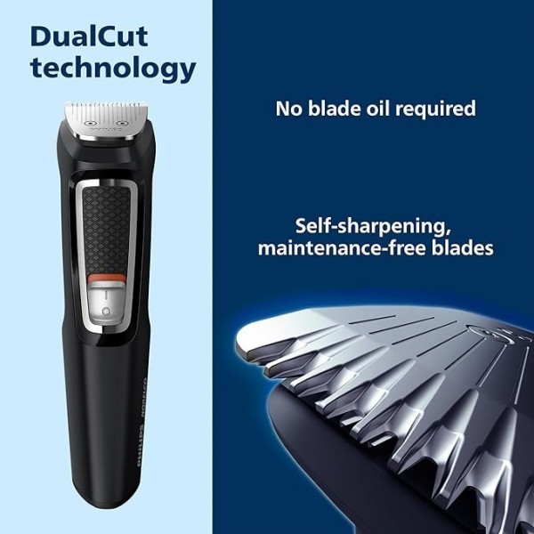 Philips Norelco Multi Groomer All-in-One Trimmer Series 3000, 13-Piece Grooming Kit, MG3740/40