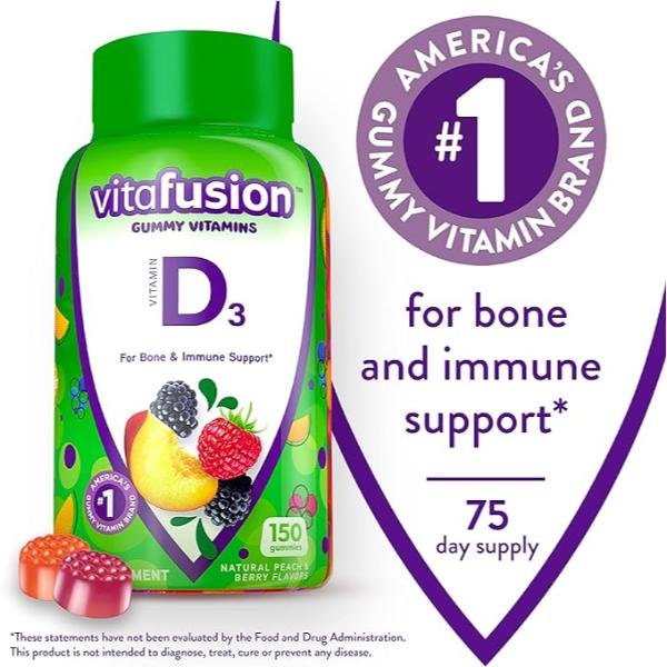 Vitafusion Vitamin D3 Gummy Vitamins 150 Count