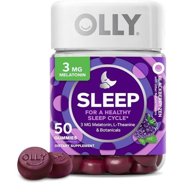 OLLY Sleep Gummy, Occasional Sleep Support, 3 mg Melatonin, 50 Count