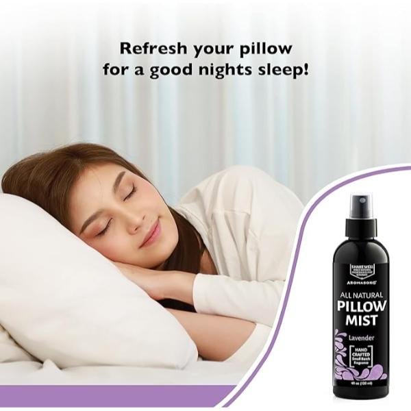 Aromasong Lavender Pillow Spray - Natural Calming Mist for Deep Sleep, 60 ml