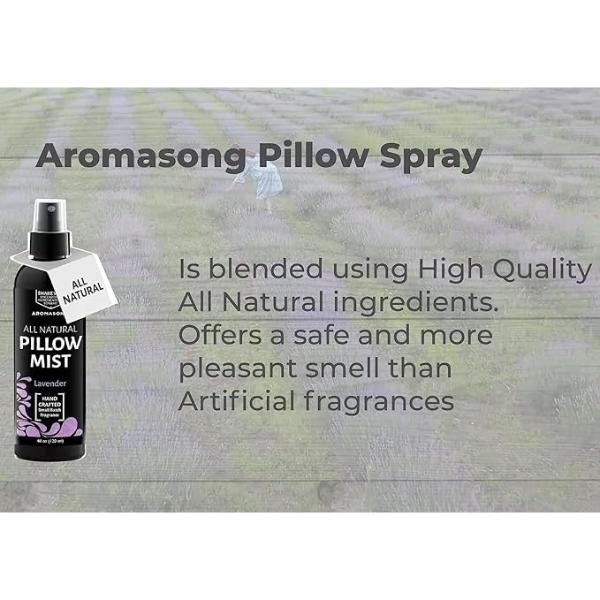 Aromasong Lavender Pillow Spray - Natural Calming Mist for Deep Sleep, 60 ml