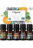 Cliganic Organic Essential Oils Set (Top 5) - 100% Pure for Aromatherapy and Candle Making