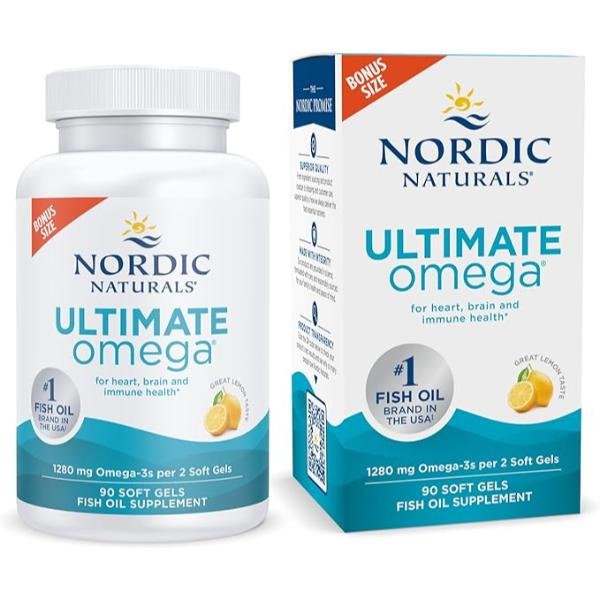 Nordic Naturals Ultimate Omega – Lemon Flavor, 90 Soft Gels, 1280 mg Omega-3