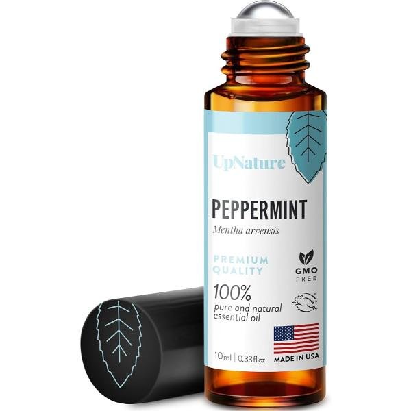 UpNature Peppermint Essential Oil Roll On - Pregnancy Nausea Relief, 10 ml