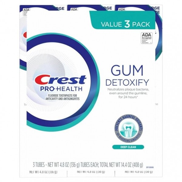 Crest Pro-Health Gum Detoxify Deep Clean Toothpaste, 136 ml (Pack of 3)