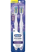 Oral-B Pulsar 3D White Battery Toothbrush, Soft Bristles, 2 Count