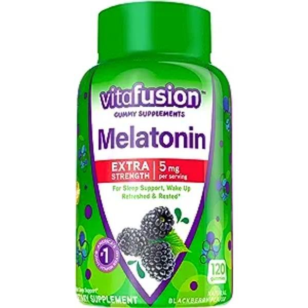 Vitafusion Extra Strength Melatonin Gummy Vitamins, 5mg, 120 Count