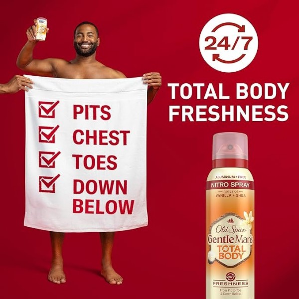 Old Spice Whole Body Deodorant for Men, Vanilla + Shea, Aluminum-Free, 100 ml