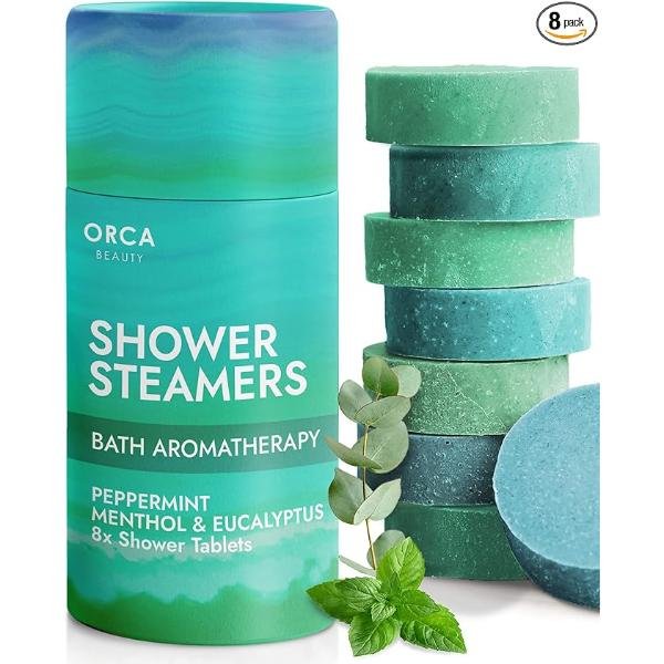 Shower Steamers (8 Pack) - Eucalyptus Aromatherapy Shower Steamer Bombs